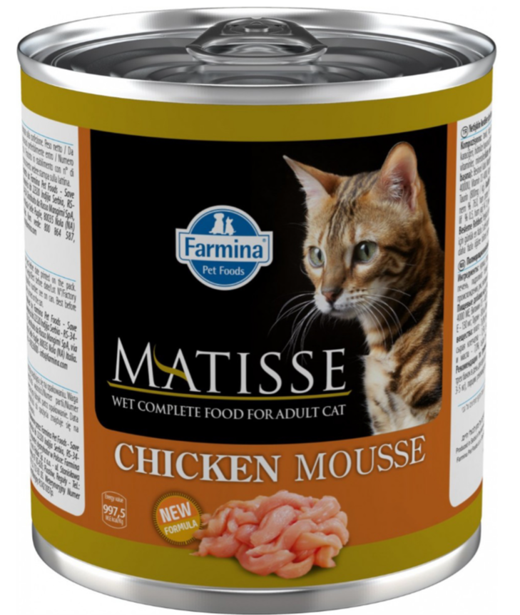 Консервы Farmina Matisse Chicken Mousse (мусс) для кошек с курицей, 300г