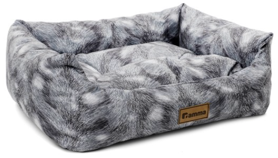 Лежанка для животных прямоугольная «Дымка» S, серая, 420*400*150мм