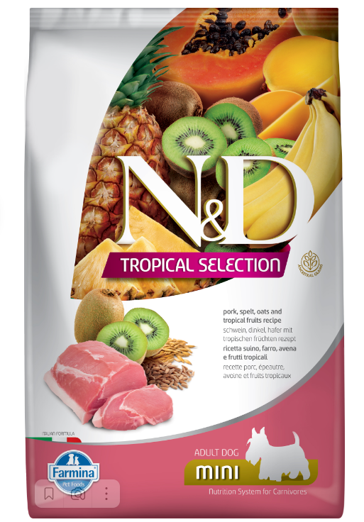 Корм Farmina N&amp;D Tropical Selection Pork Mini (низкозерновой) для собак малых пород, со свининой, 1.5 кг