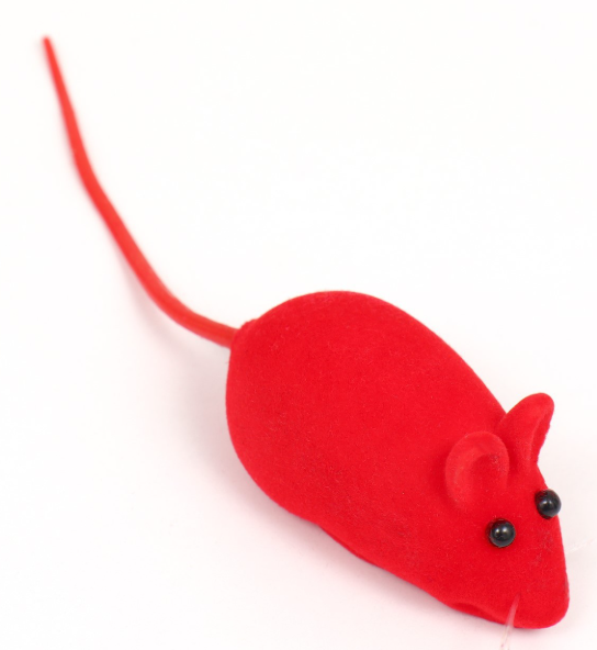 Мышь бархатная, 6 см, 1 шт., цвет МИКС