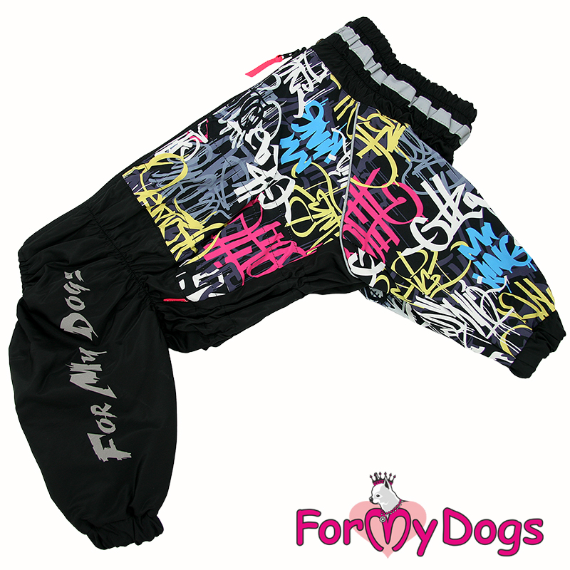FForMyDogs Комбинезон ДОЖДЕВИК для собак черный для мальчиков  С2 60*80 см
