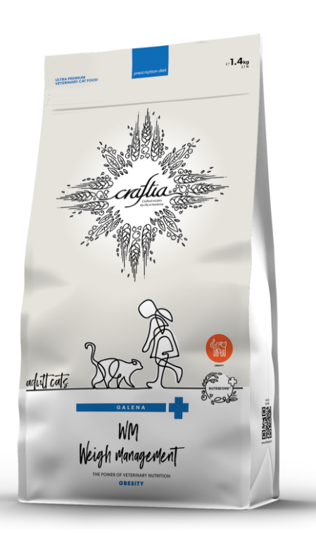 Ветеринарная диета CRAFTIA GALENA CAT WEIGHT MANAGEMENT (Obesity) Вейт менеджмент (Обесити) для кошек при избыточном весе 1,4 кг