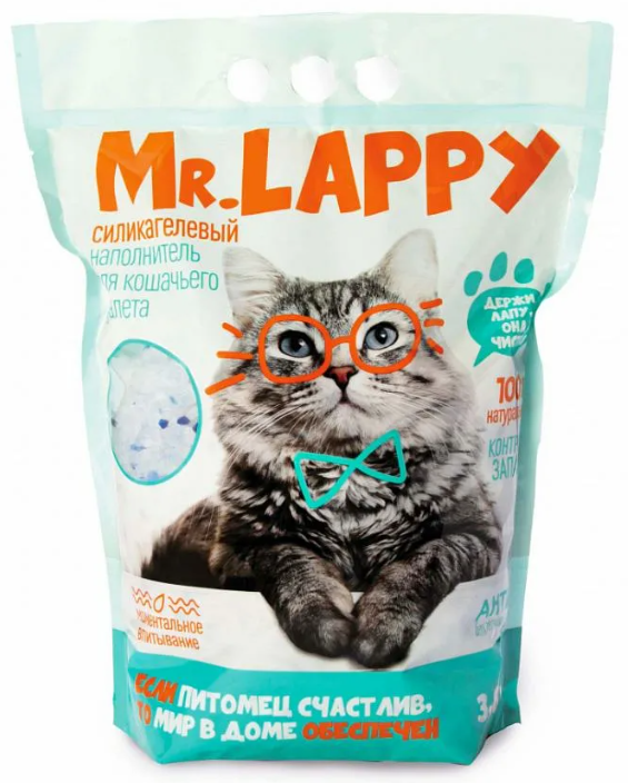 Наполнитель Mr Lappy силикагелевый 7,6 л