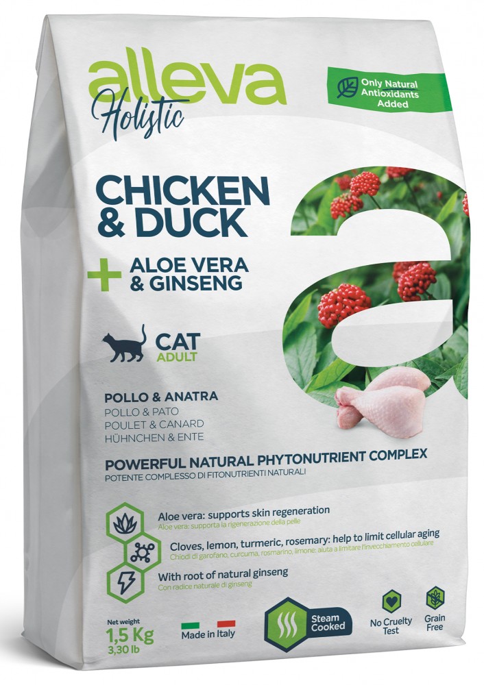 Корм Alleva Holistic Cat Adult Chicken &amp; Duck для кошек, курица, утка