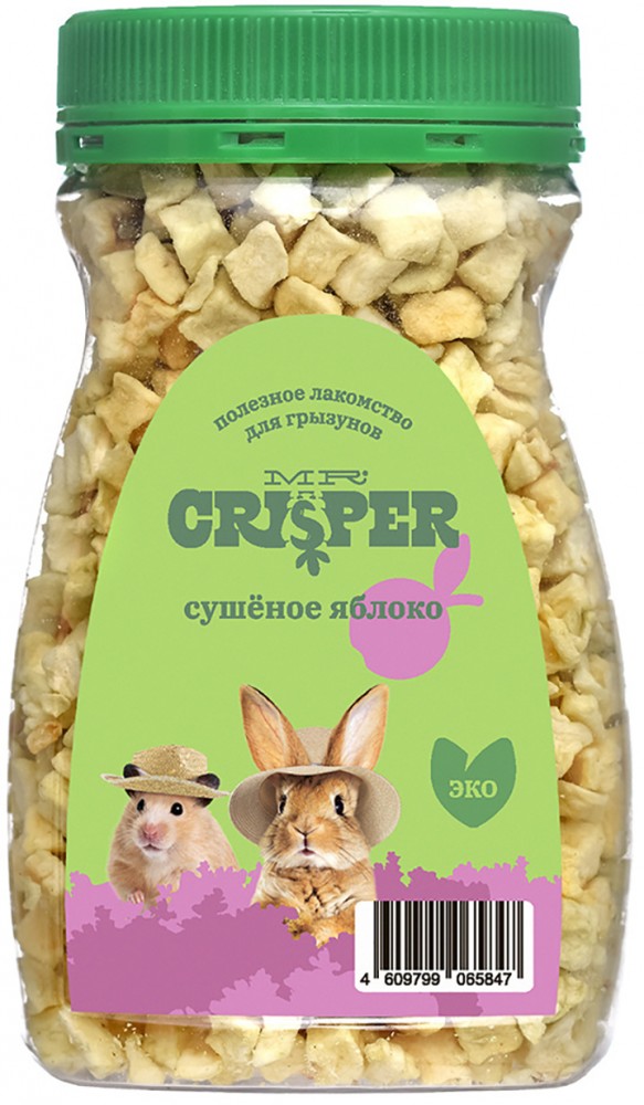 MR.Crisper Лакомство для грызунов, сушеное яблоко, 120 г