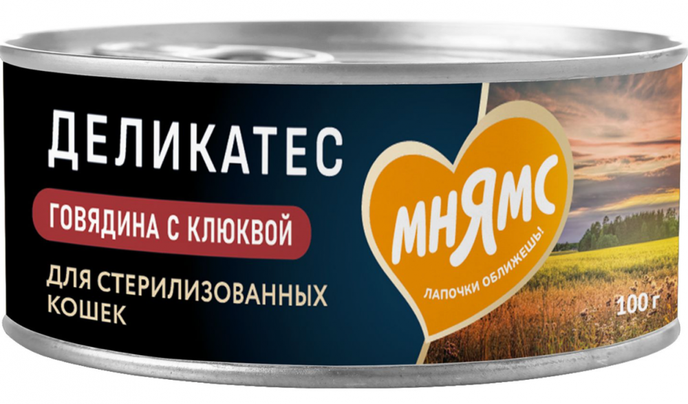 Консерва Мнямс Деликатес Стерил Говядина с клюквой "Паштет по-шведски" 100 г: ПАШТЕТ