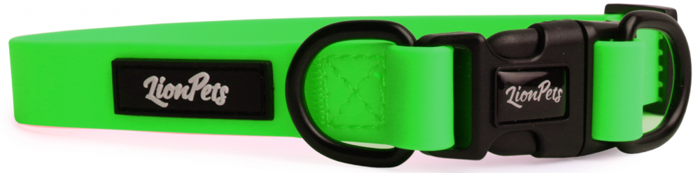 Ошейник из биотана LionPets с пластиковой пряжкой LPO-00530-3 (Зелёный) (Размер M обхват шеи 25-40 см, ширина 2,0 см)