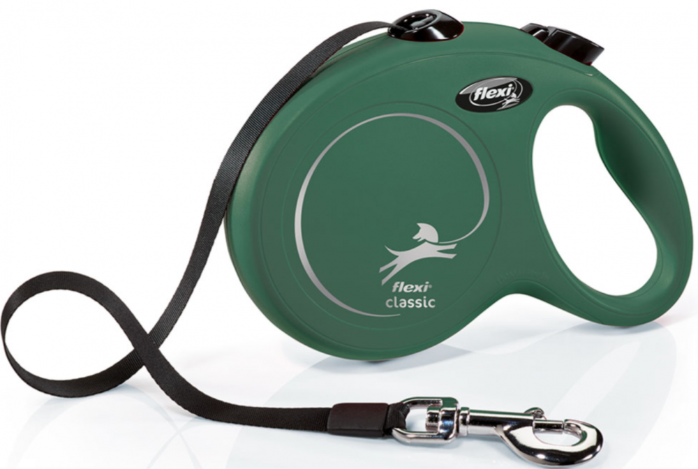 Рулетка Flexi New Classic М лента 5 м до 25 кг Зеленый