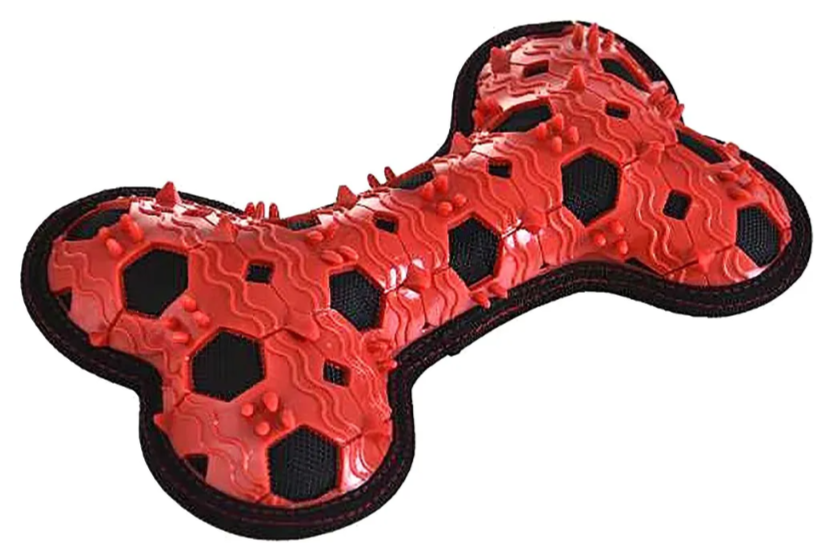 Pet Star Игрушка Косточка для собак, с пищалкой, термопластичная резина, 24х14 см