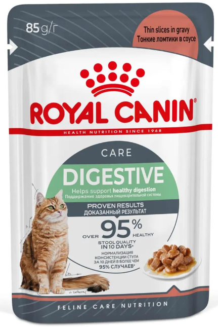 Влажный корм для кошек Royal Canin Digest sensitive кусочки в соусе &quot;Отличное пищеварение&quot; 85 г