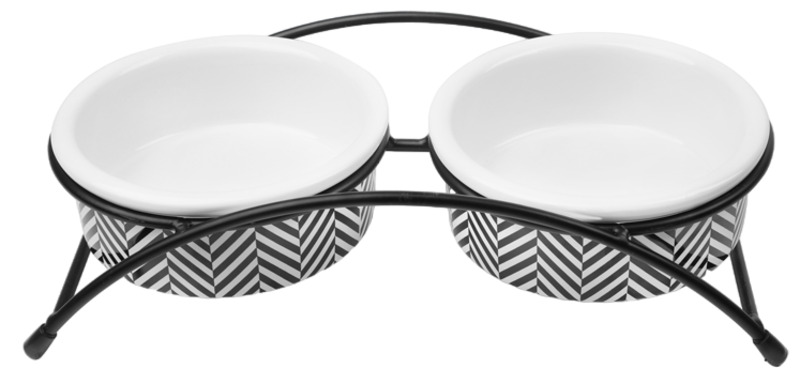 Миска Триол керамическая на подставке "Сканди", 2*0,25л