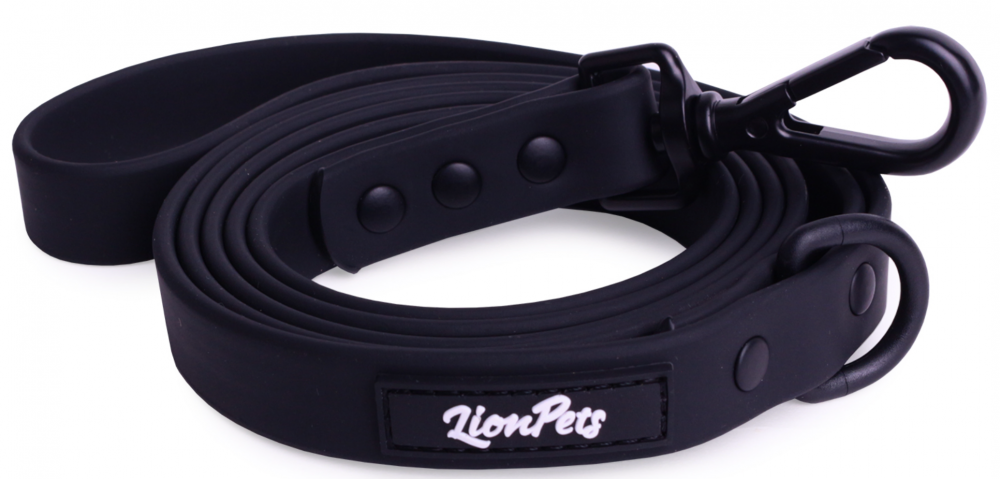 Поводок из биотана LionPets LP-720-1 (Чёрный) (Размер 2 ширина 2,5 см, длина 1,5 метра)