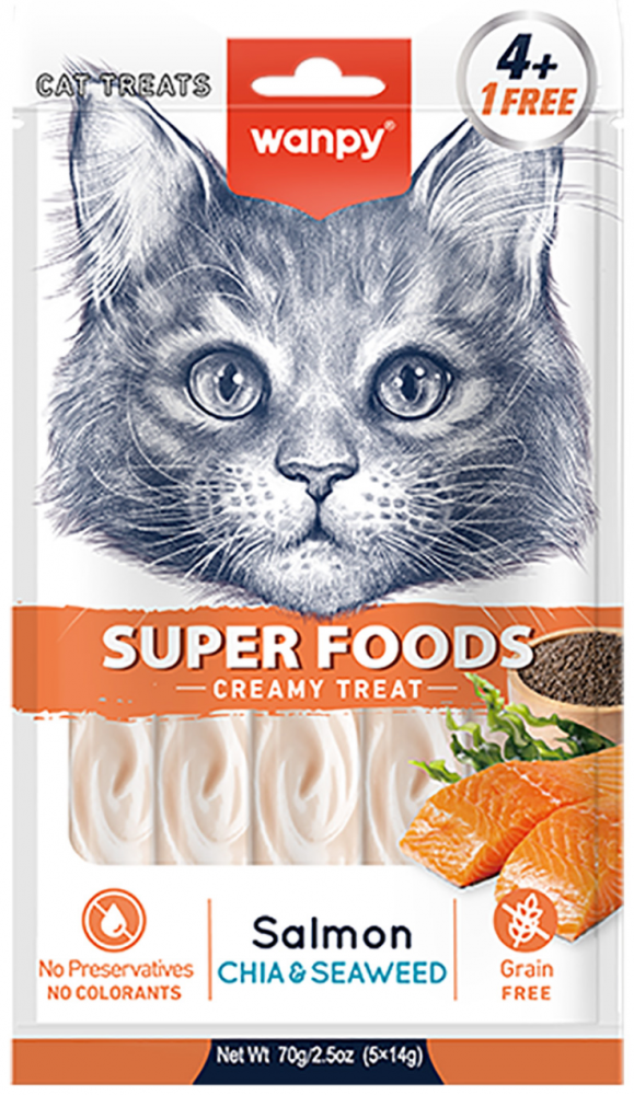 Wanpy Cat Лакомство для кошек «нежное пюре» из из тунца с клюквой 70 г