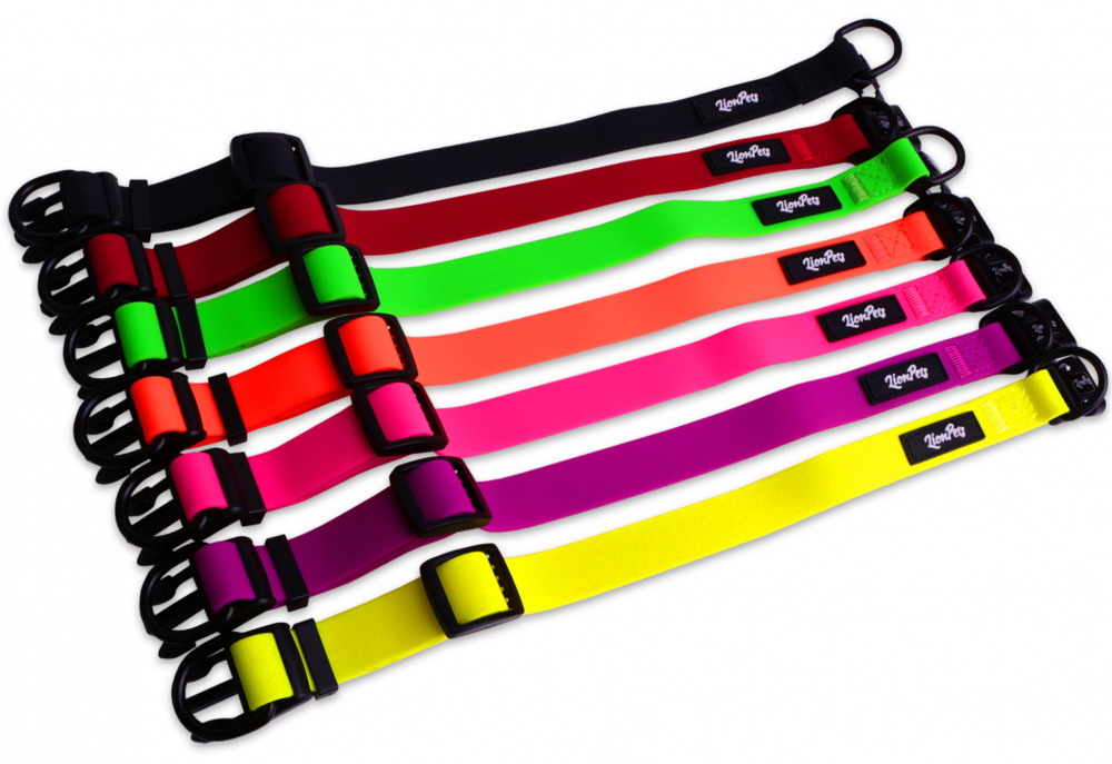 Ошейник из биотана LionPets с пластиковой пряжкой LPO-00530-7 (Жёлтый) (Размер S обхват шеи 19-28 см, ширина 2,0 см)