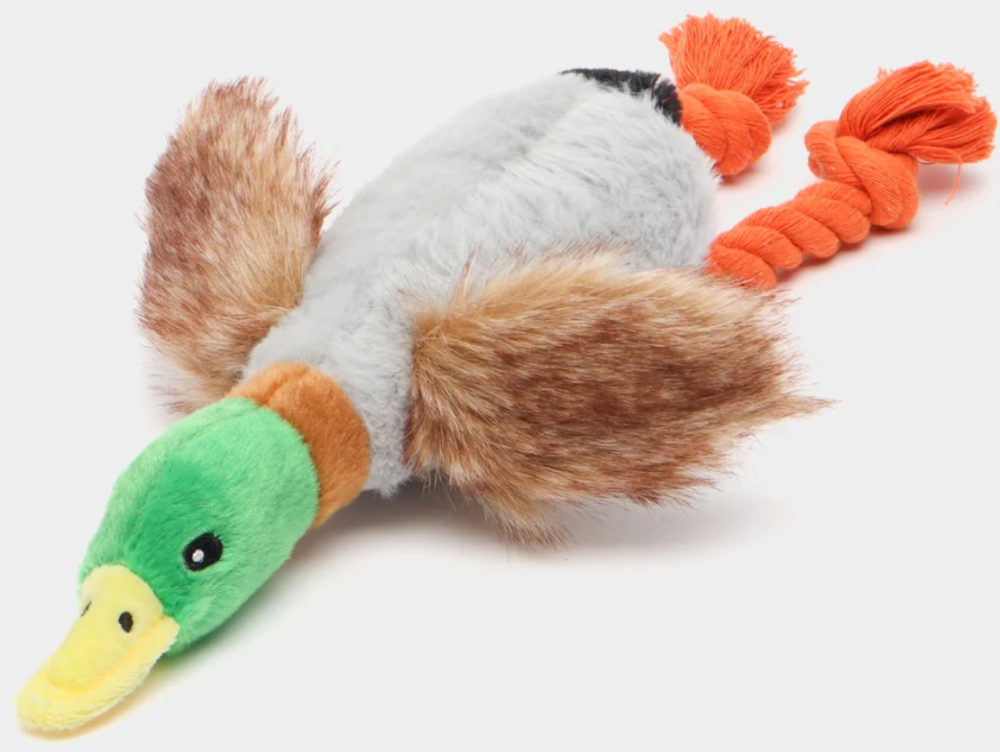 Мягкая игрушка «Утка с пищалкой» для собак