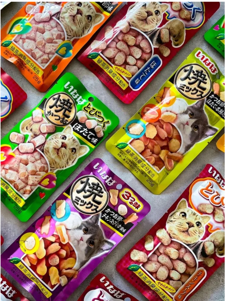 Запеченное лакомство INABA Tobitsuko для кошек со вкусом куриного бульона, 25 г