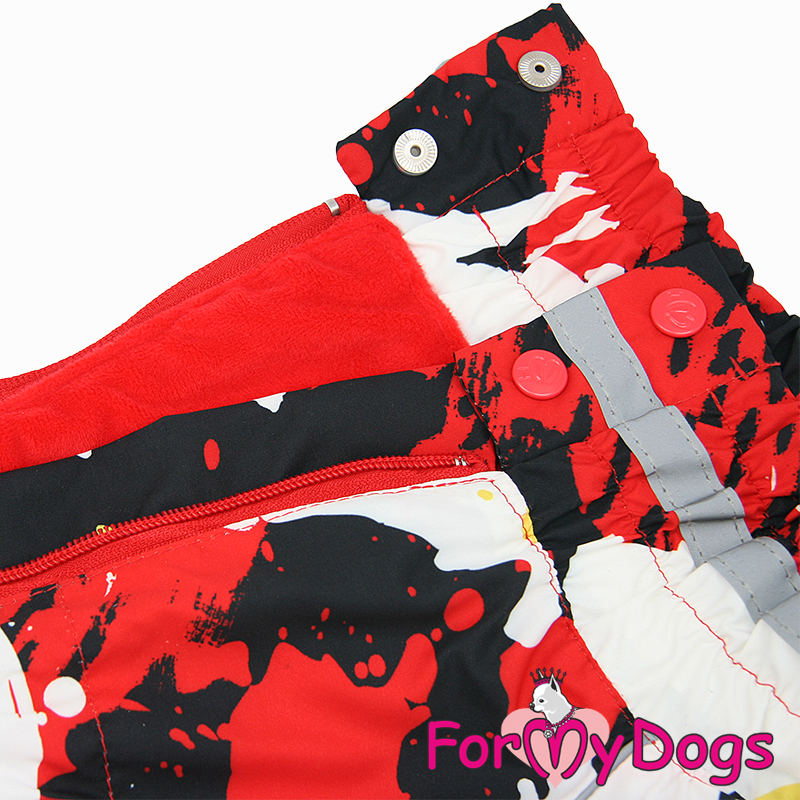 ForMyDogs Комбинезон ТЕПЛЫЙ красный для девочек B3 50*80см