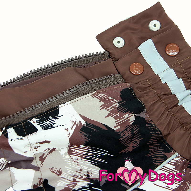 FOR MY DOGS дождевик для собак Коричневый камуфляж для мальчиков  В3 50*80 см