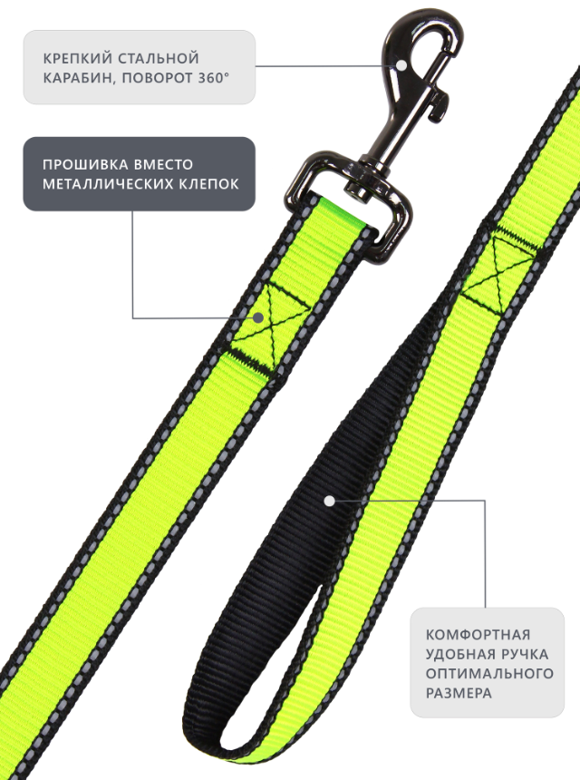 Поводок Персилайн LOOK нейлон св/от 15&quot; 1,5м PerseiLine ПНЛ-1515