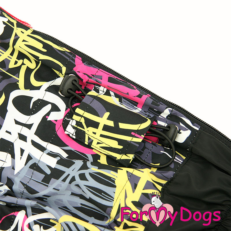 ForMyDogs Комбинезон ДОЖДЕВИК для собак черный для мальчиков  А3 40*60 см