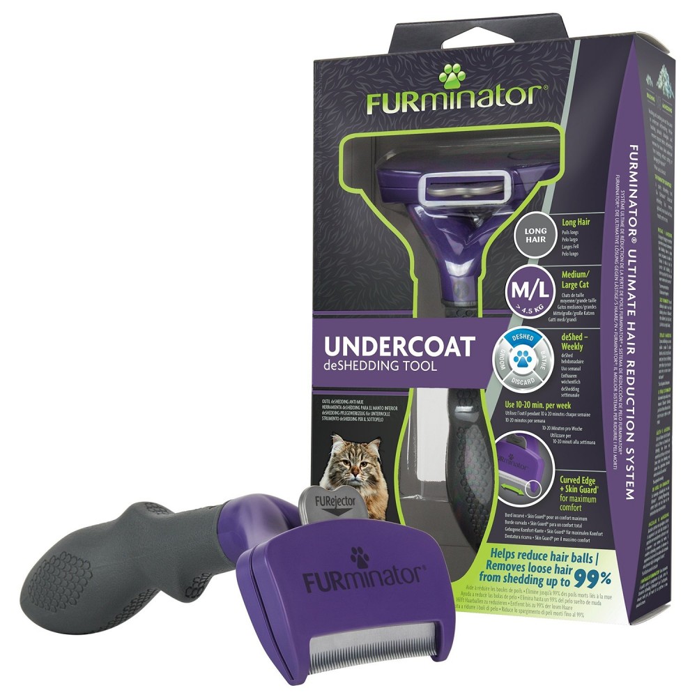 Расческа для кошек Furminator больших длинношерстных пород M/L