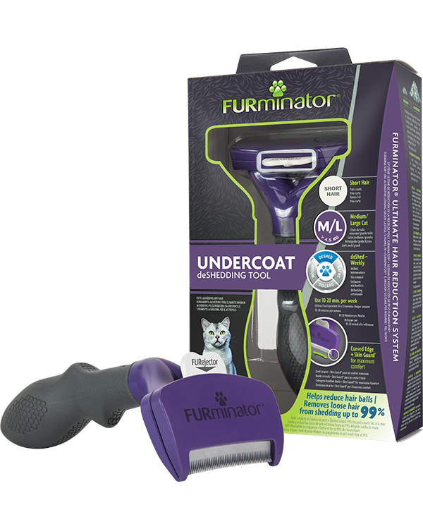 Расческа для кошек Furminator больших короткошерстных пород M/L