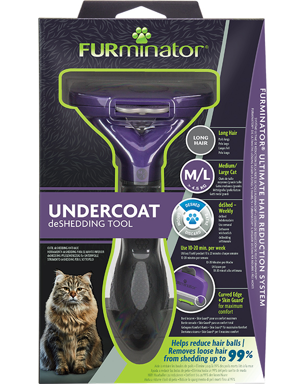 Расческа для кошек Furminator больших длинношерстных пород M/L
